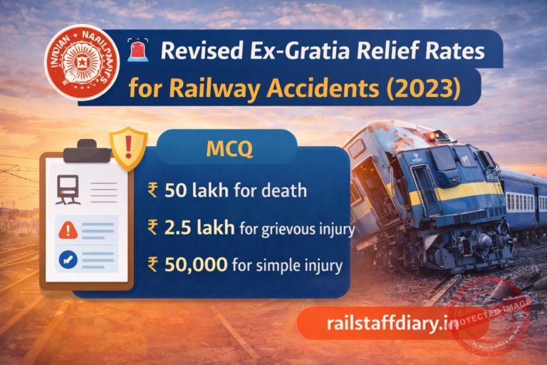 Revised Ex-Gratia Relief Rates for Railway Accidents