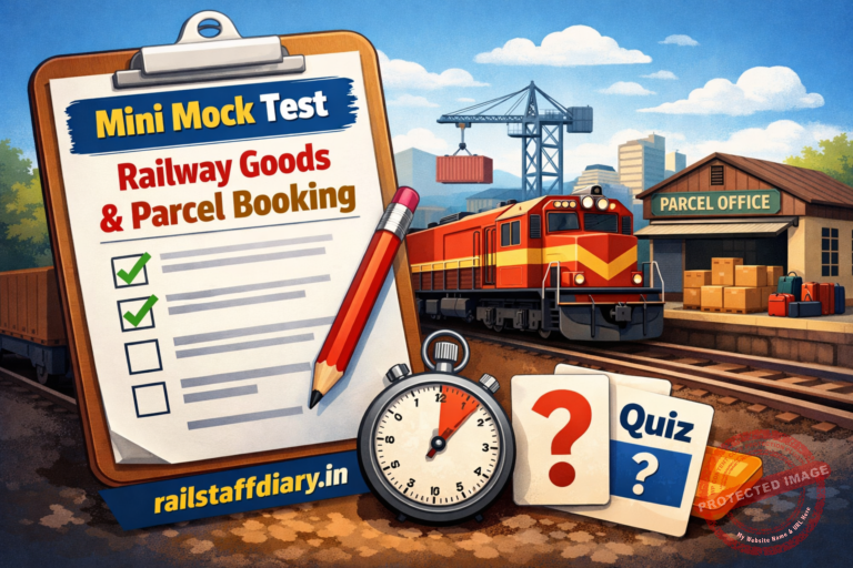 Mini Mock Test on Railway Goods and Parcel