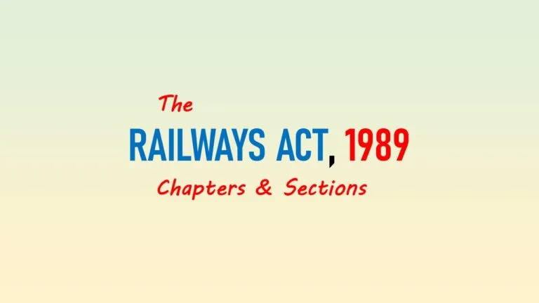 The Railways Act 1989 - Chapters & Sections
